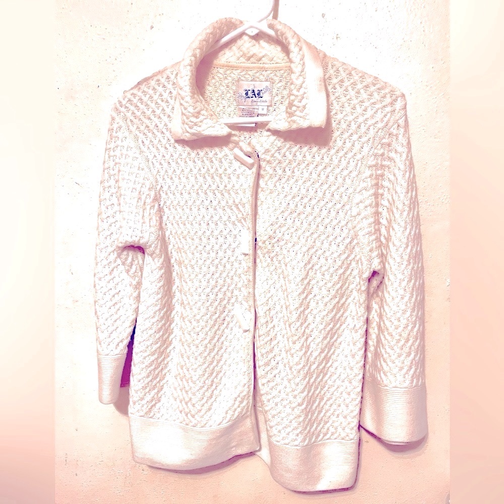 LAL Live a Little Vintage Ornamental Sweater, Size Medium